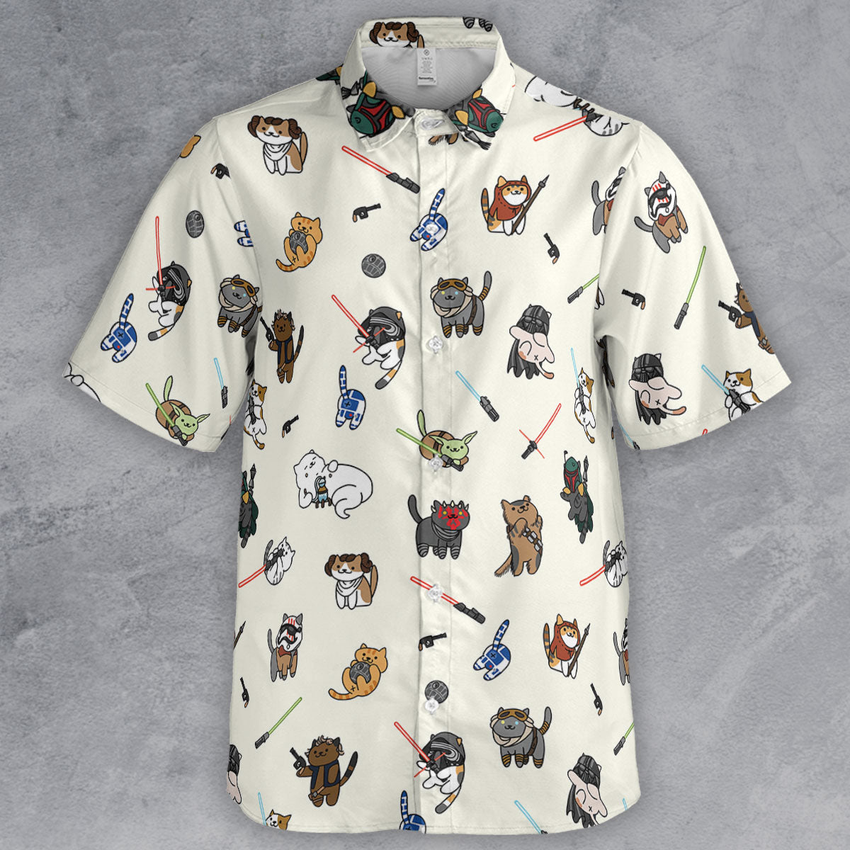 Star Wars Characters As Cats Button Down Shirt