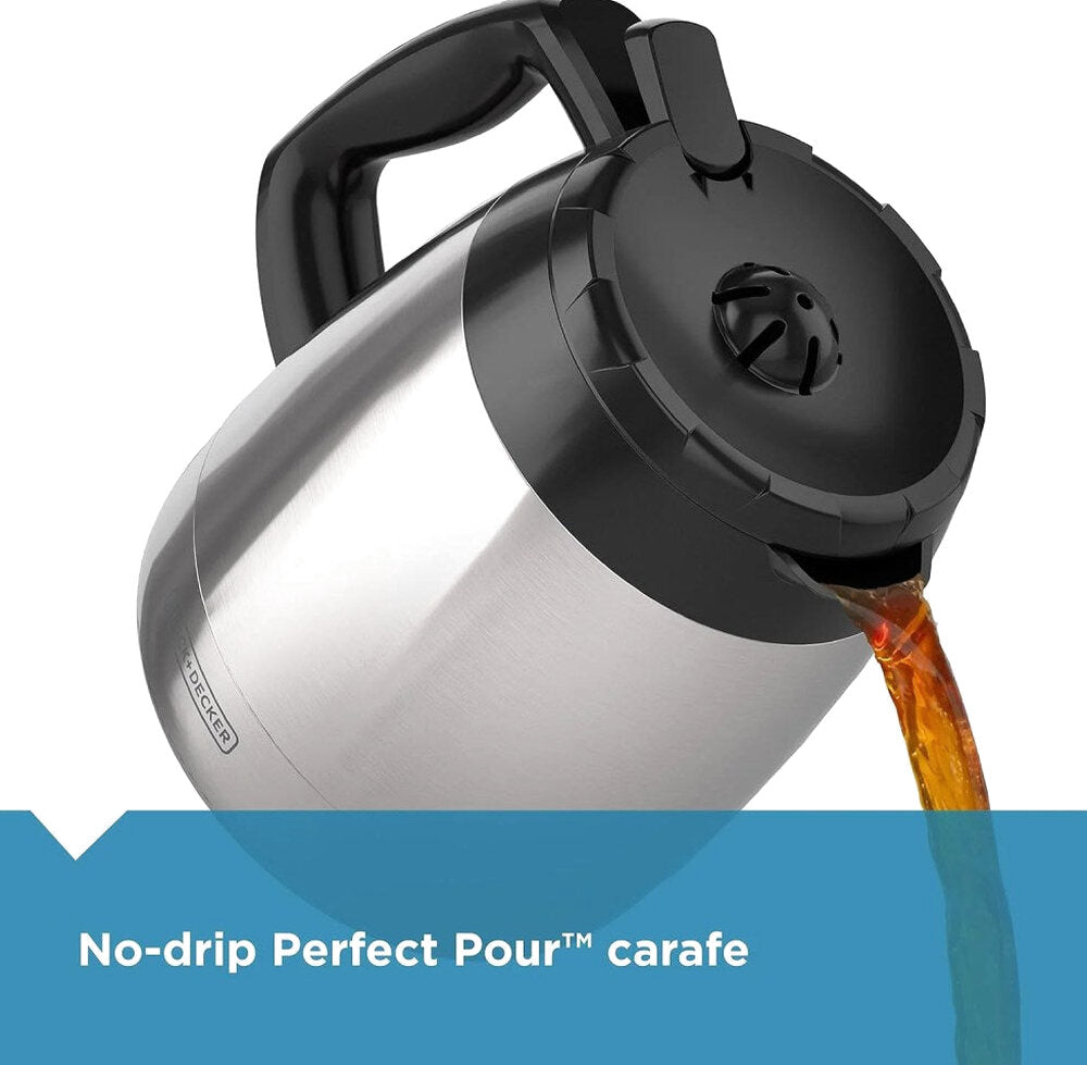 BLACK+DECKER 12-Cup Thermal Coffee Maker With Insulated Stainless Steel Carafe - CM2035B