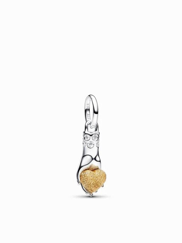 Gold-Plated Hand Motif Dangle Charm