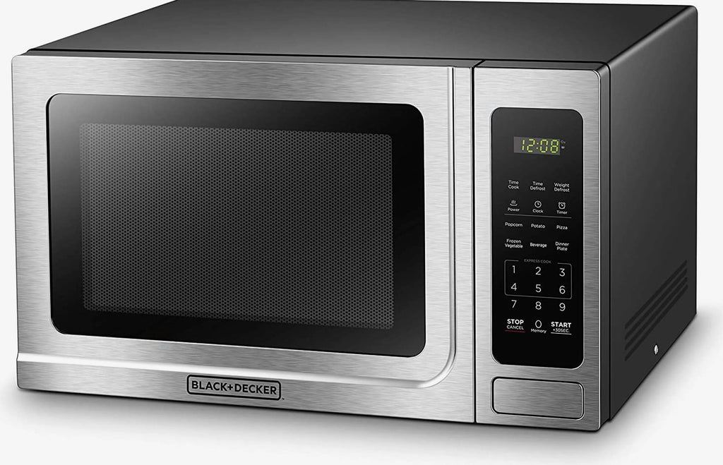 BLACK+DECKER 1.4 Cu Ft 1000 Watt Countertop Microwave Oven, Stainless Steel