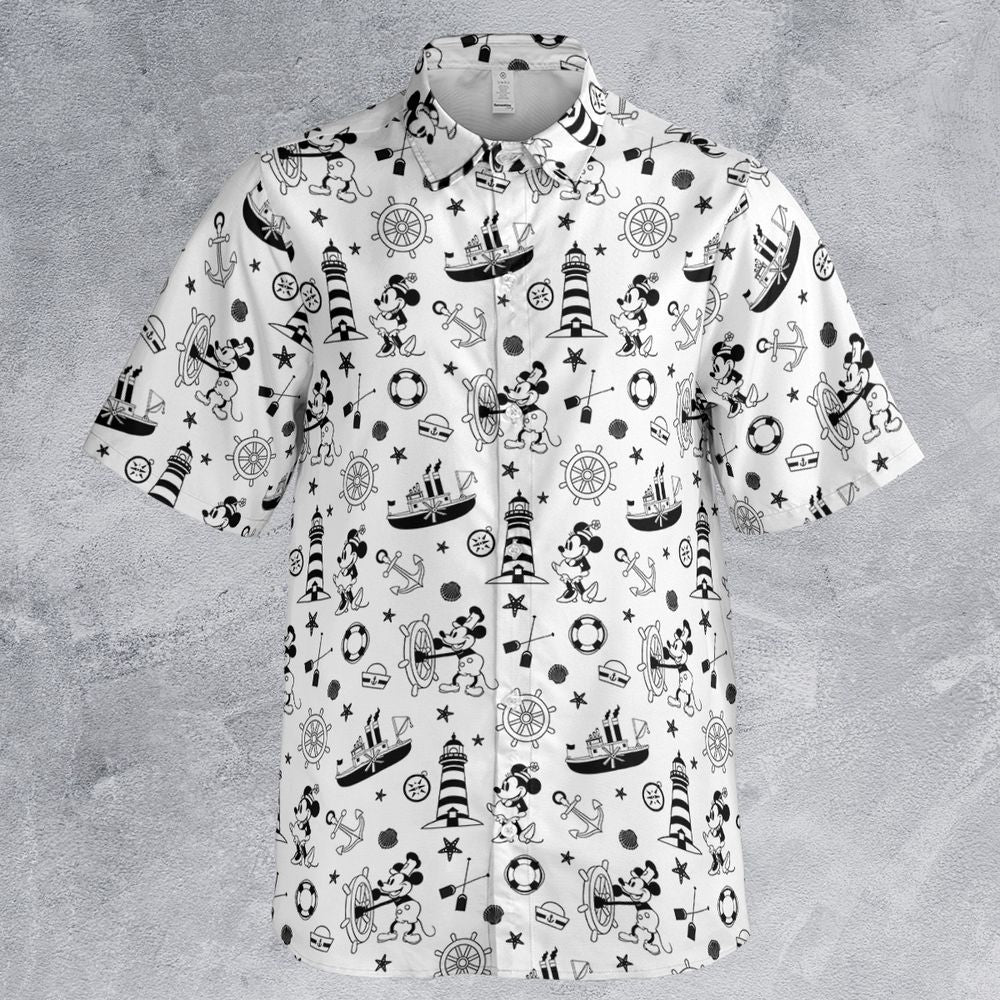 Steamboat Willie pattern Button Down Shirt
