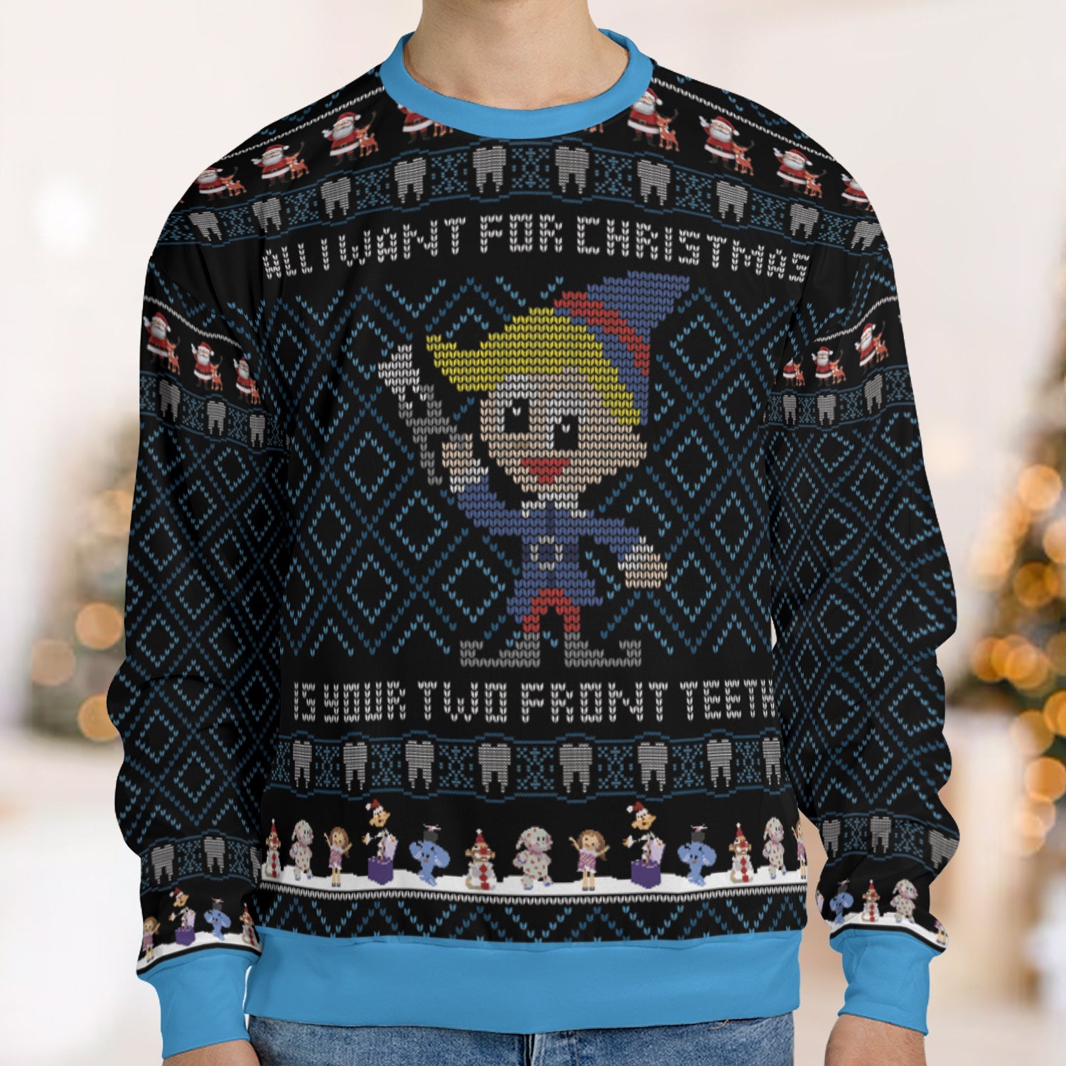 Give me your teeth Misfit Rudolph the Red-Nosed Reindeer Ugly Christmas Sweatshirt