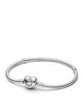 Heart Clasp Snake Chain Charm Bracelet