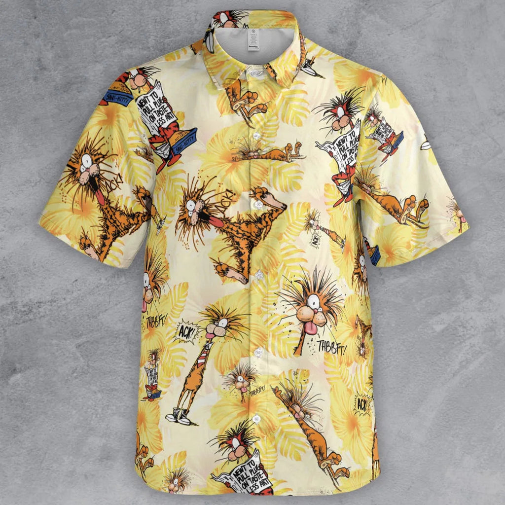 Bill The Cat Bloom County Button Down Shirt