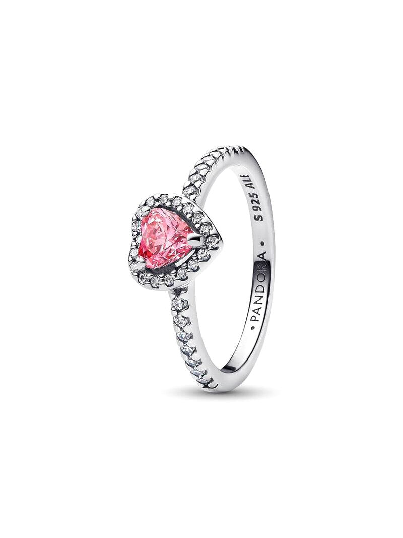 Sterling Silver Pink Heart Jewelry Set