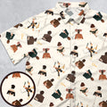 Clue The Movie Characters Pattern Button Down Shirt