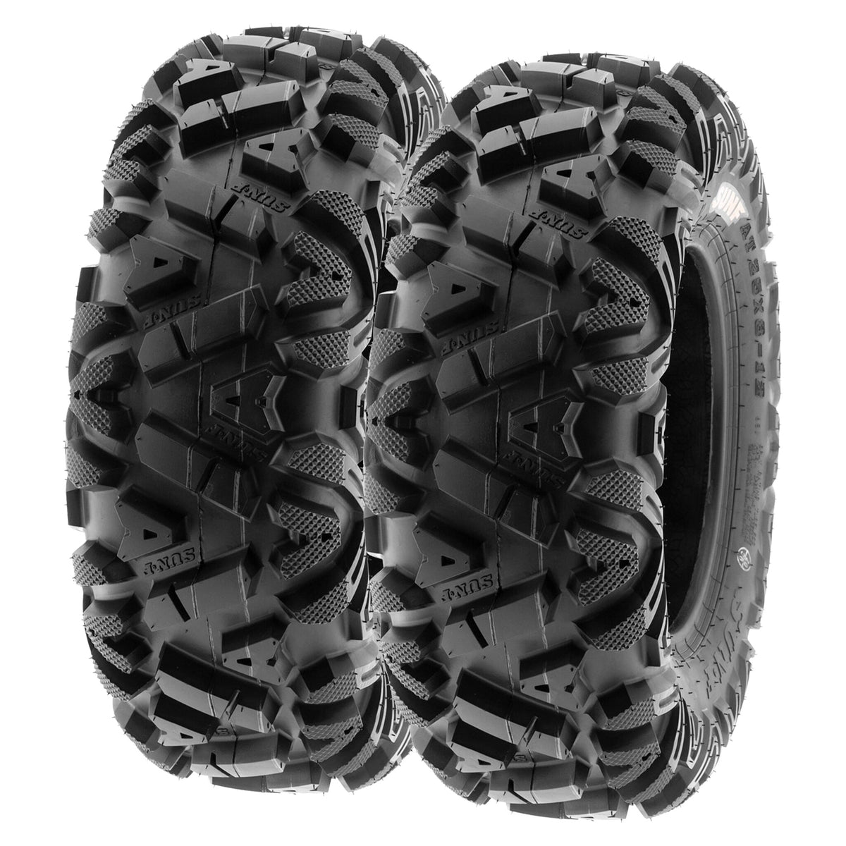SunF All Terrain ATV UTV Tires 25x8-12 And 25x10-12 6 PR Set Of 4 - A033