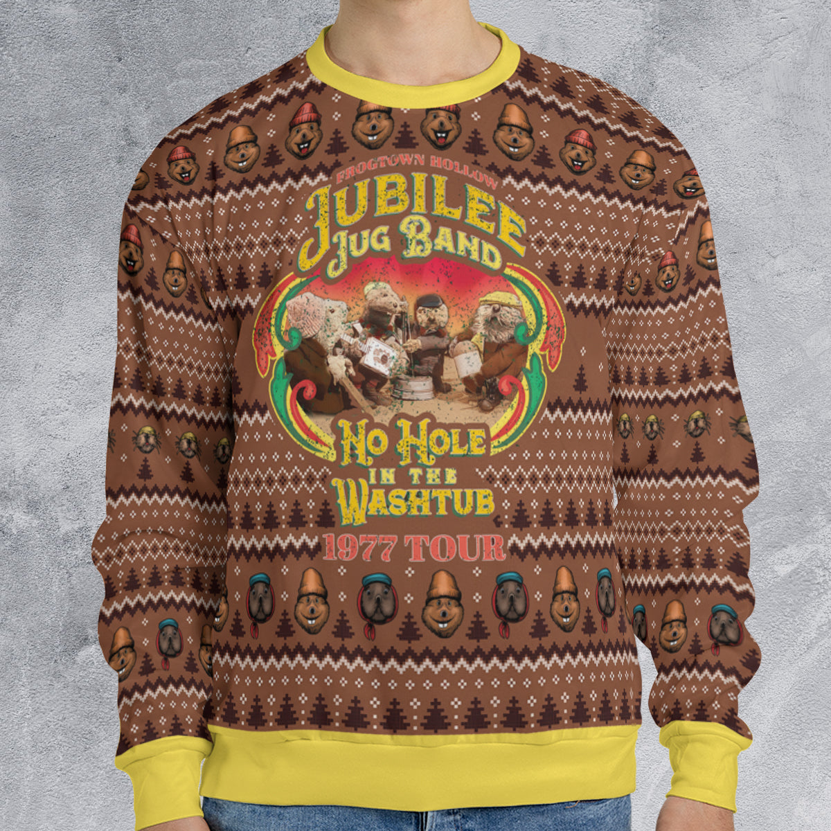 No Hole In The Washtub '77 Ugly Christmas Sweatshirt