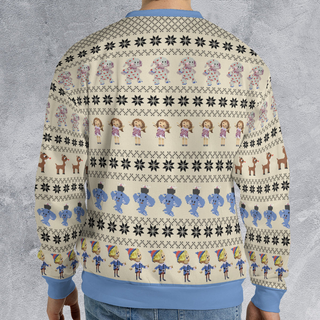 Spotted Elephant Ugly Christmas Sweatshirt