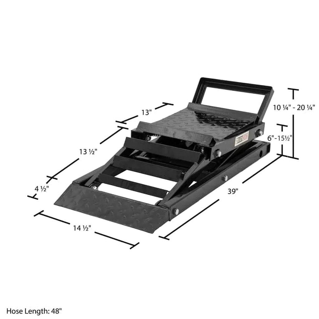 Black Widow Hydraulic Car Lift With Ramp - 3,000 lb. Per Pair Capacity
