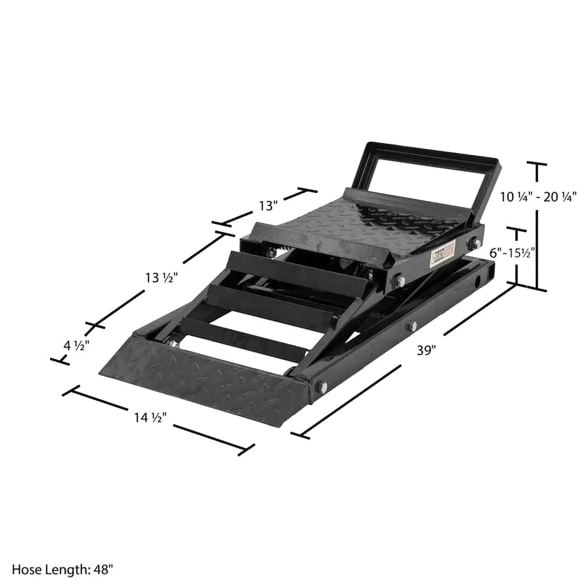 Black Widow Hydraulic Car Lift With Ramp - 3,000 lb. Per Pair Capacity