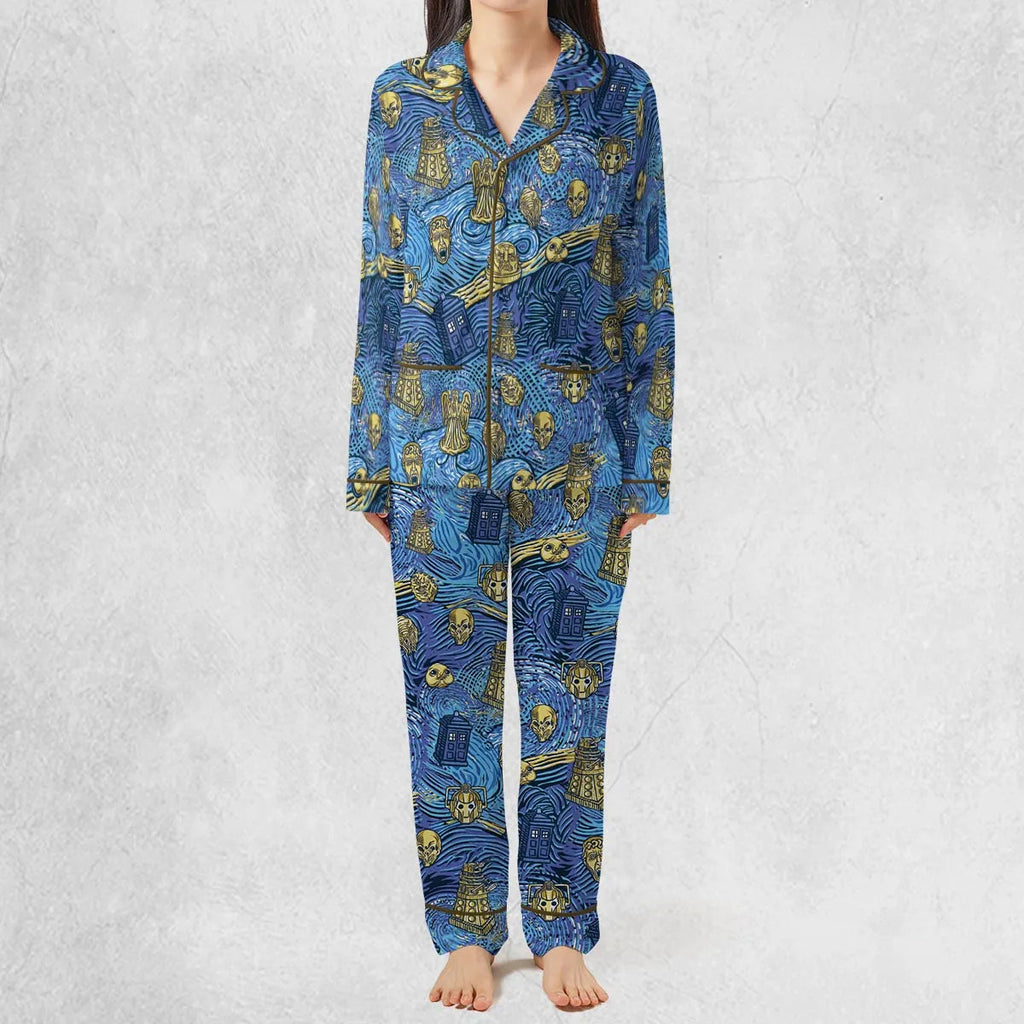 Starry Night Tardis Doctor Who Pajamas Set