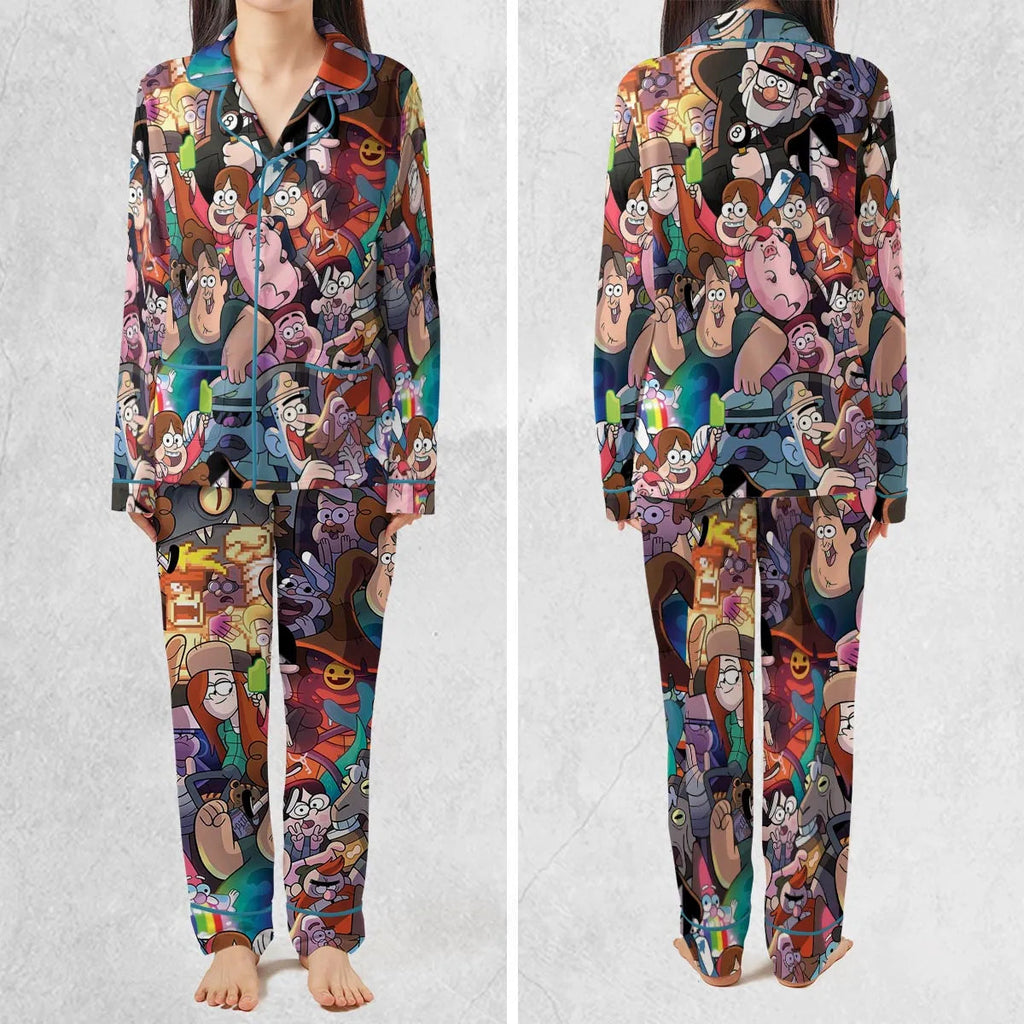 Gravity Falls Characters Pattern Pajamas Set