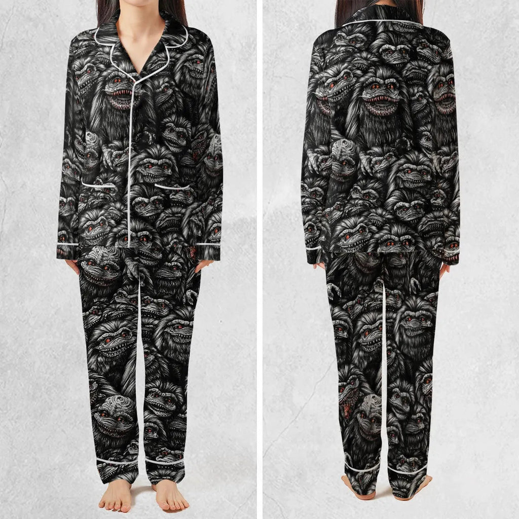 Critters Pattern Halloween Pajamas Set