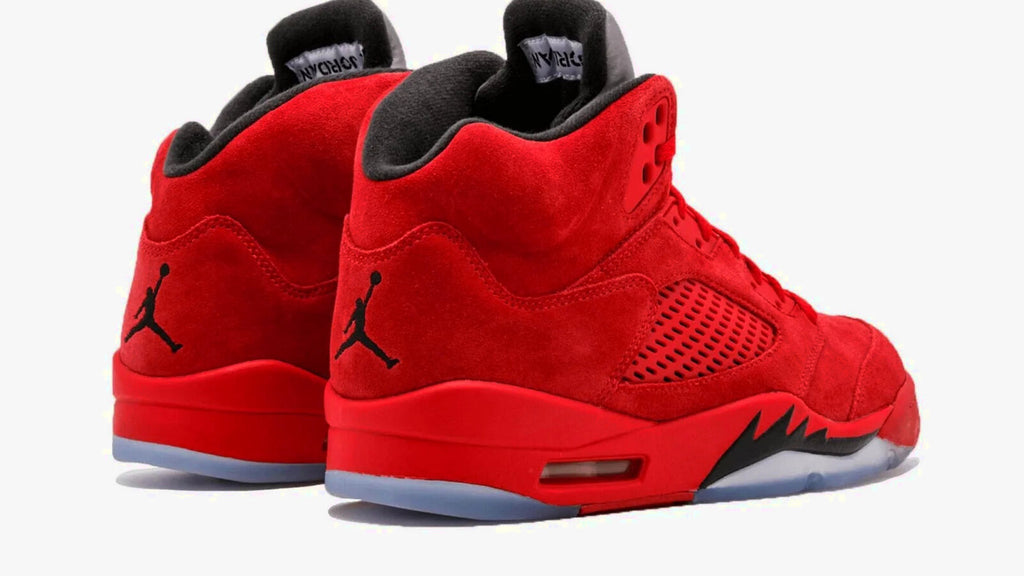 Jordan Brand Air Jordan 5 Retro Red Suede Sneakers