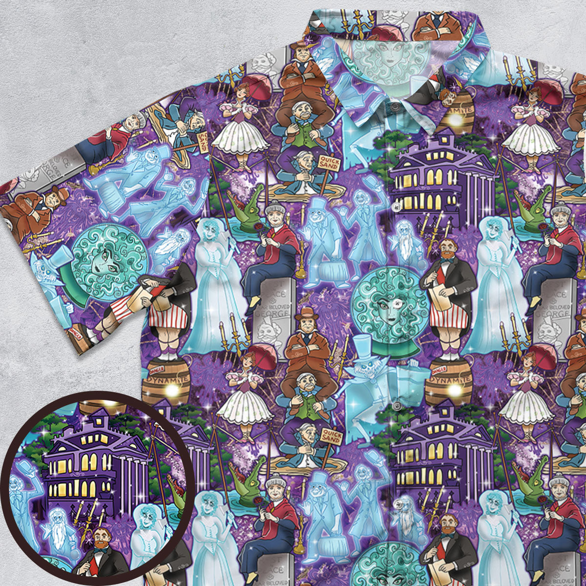 Foolish Mortal Supply Haunted Mansion Button Down Shirt