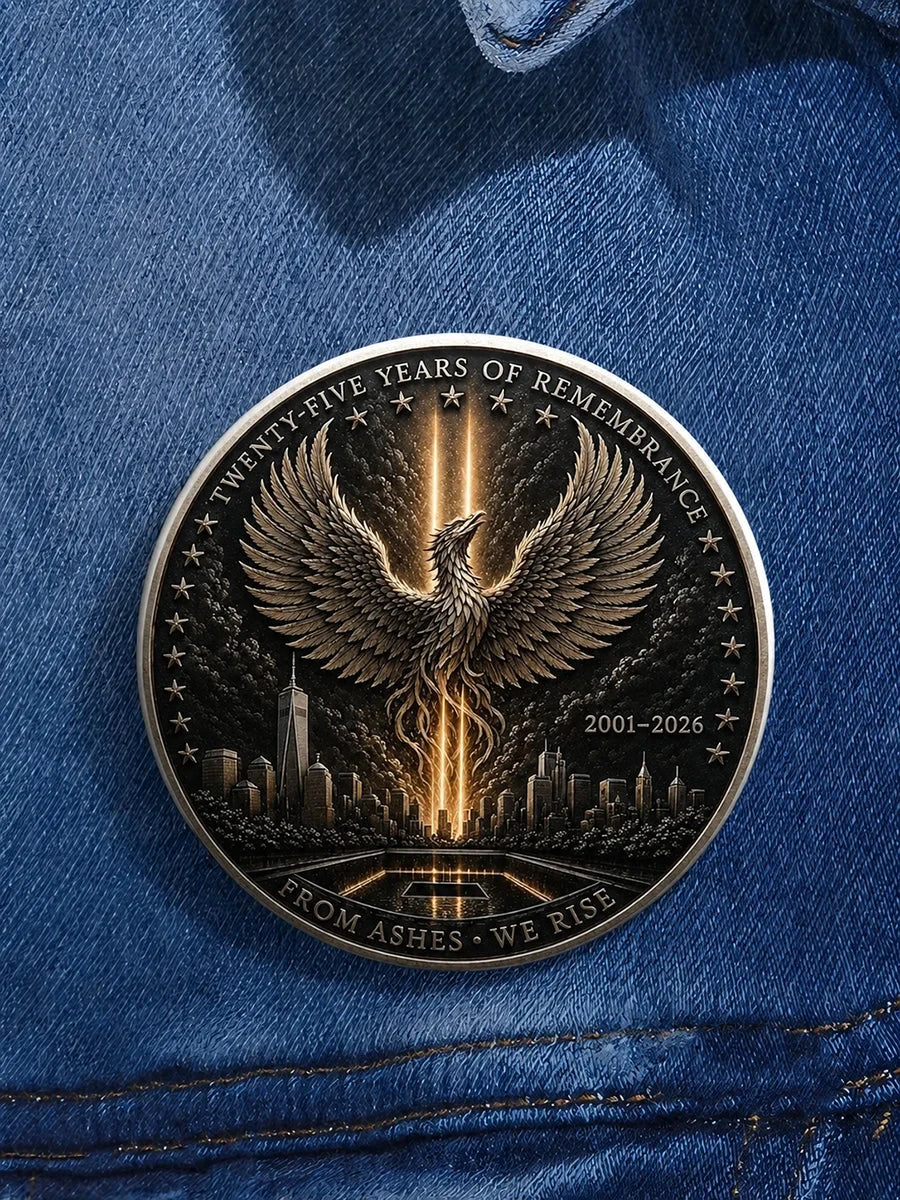 Unisex 9 11 25Th Anniversary We Will Never Forget Button 911 Commemorative Merch