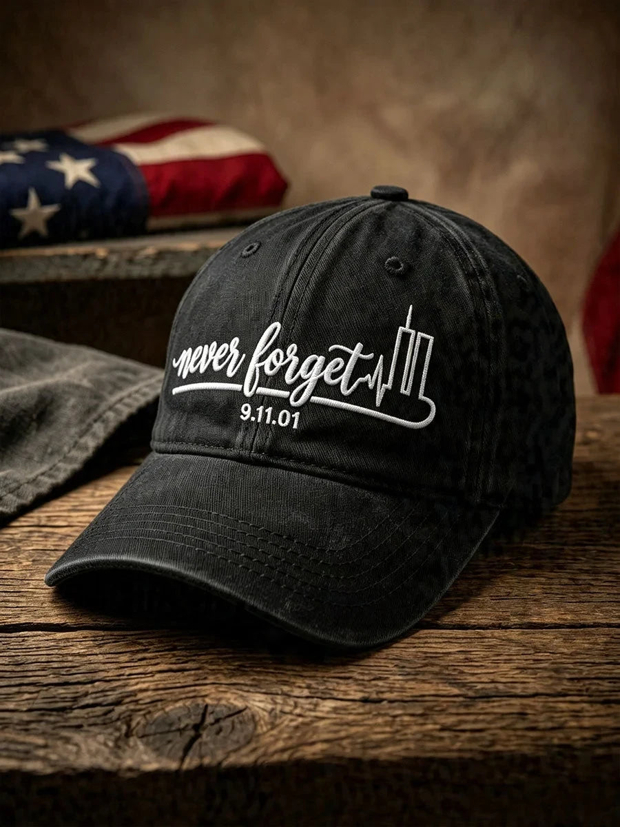 9 11 Never Forget Hat Patriotic 9'11 Tribute Baseball Cap Present For Husband