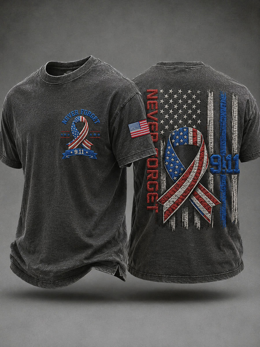 9 11 Never Forget American Flag T-Shirt 911 25Th Anniversary Never Forget Shirt Unique Gift Ideas