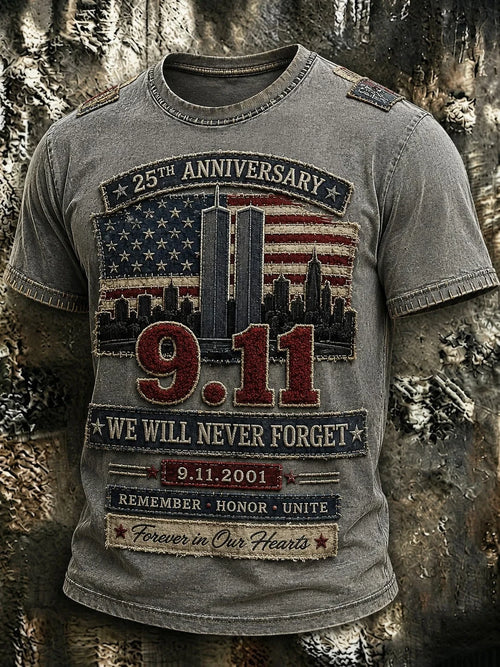 9 11 Never Forget T-Shirt September 11th Commemorative Shirt Patriotic Gift For Dad
