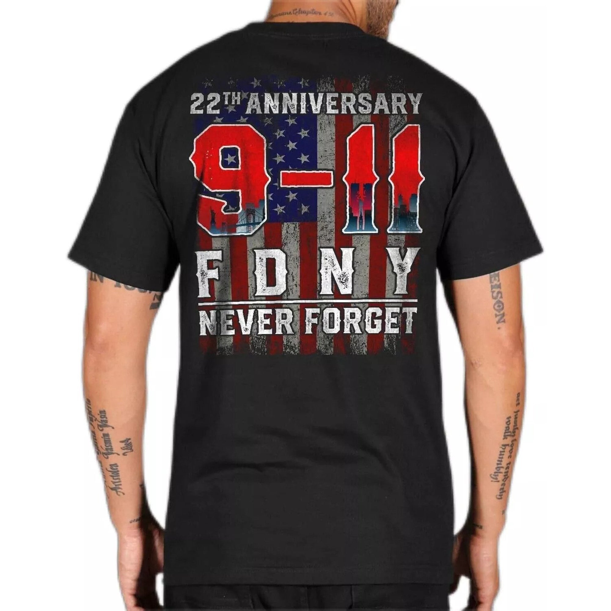 Never Forget 9 11 22Th Anniversary Fdny T-Shirt 911 Anniversary Never Forget Shirt