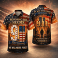 9 11 25th Anniversary Heroes Tribute Hawaiian Shirt We Will Never Forget Eagle Merch Present