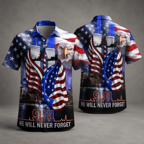 9 11 Eagle Towers Memorial Hawaiian Shirt Freedom Remembers Aloha Shirt Gifts For Fans