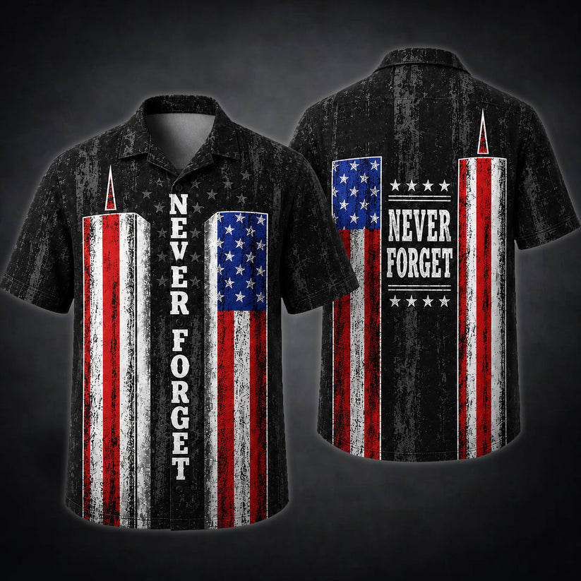 9 11 Never Forget Twin Towers Hawaiian Shirt Patriot Tribute Aloha Shirt Useful Gifts For Him