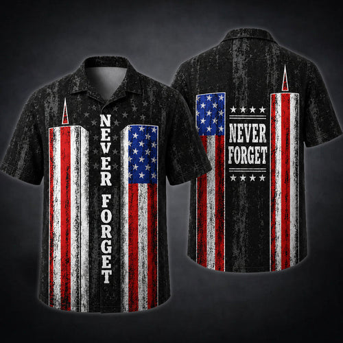9 11 Never Forget Twin Towers Hawaiian Shirt Patriot Tribute Aloha Shirt Useful Gifts For Him