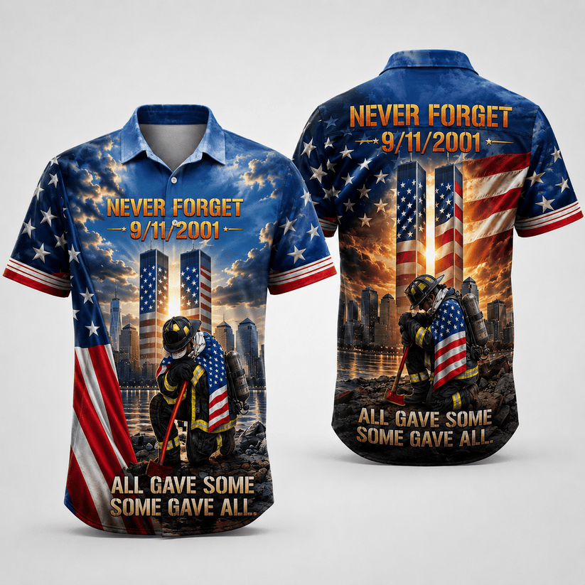 Brave Flame 9 11 Firefighter Memorial Hawaiian Shirt All Gave Some Some All Gave All Aloha Shirt