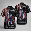 Freedom Towers 9 11 Never Forget Memorial Hawaiian Shirt 25th Anniversary Aloha Shirt Fan Gift