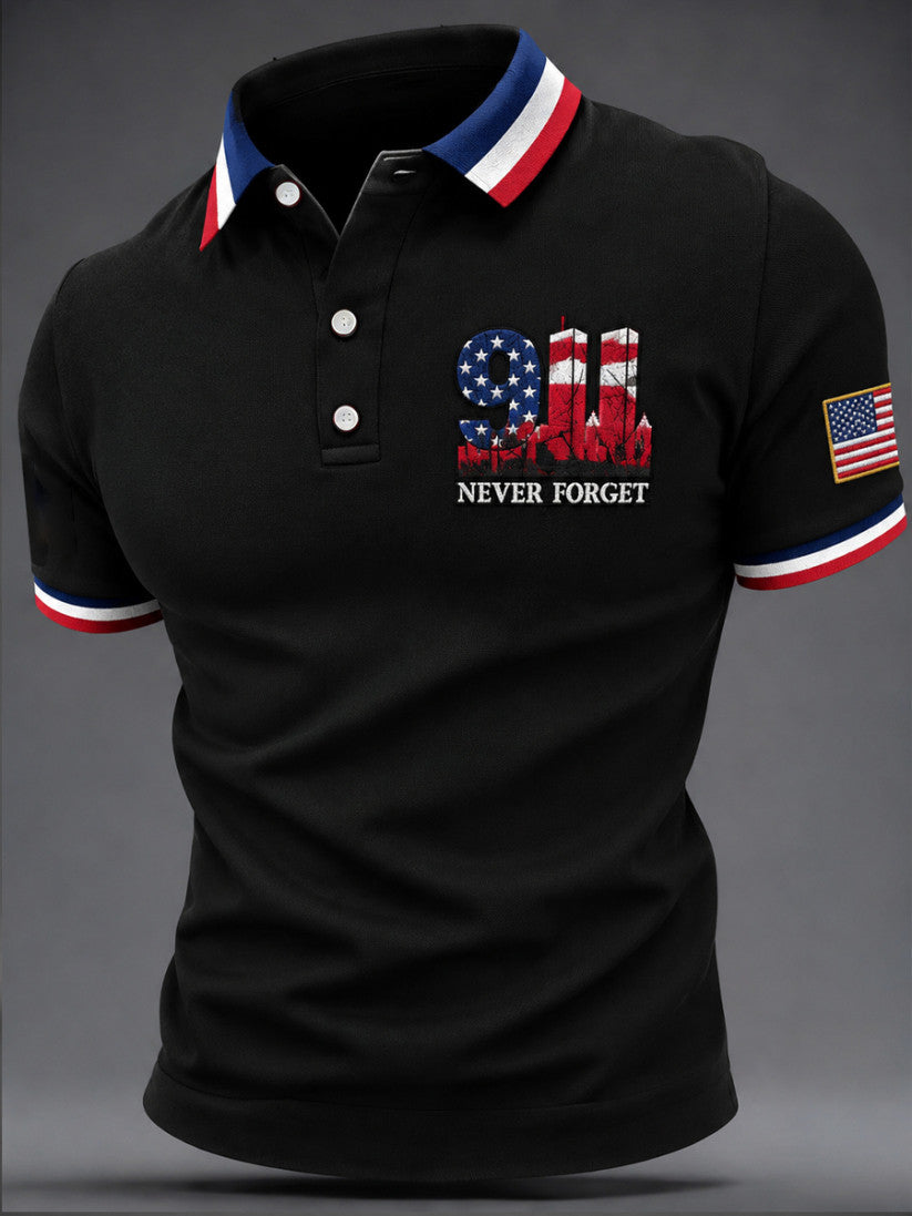 Freedom Towers 9 11 Never Forget Memorial Polo Shirt 25th Anniversary Apparel Fan Gift