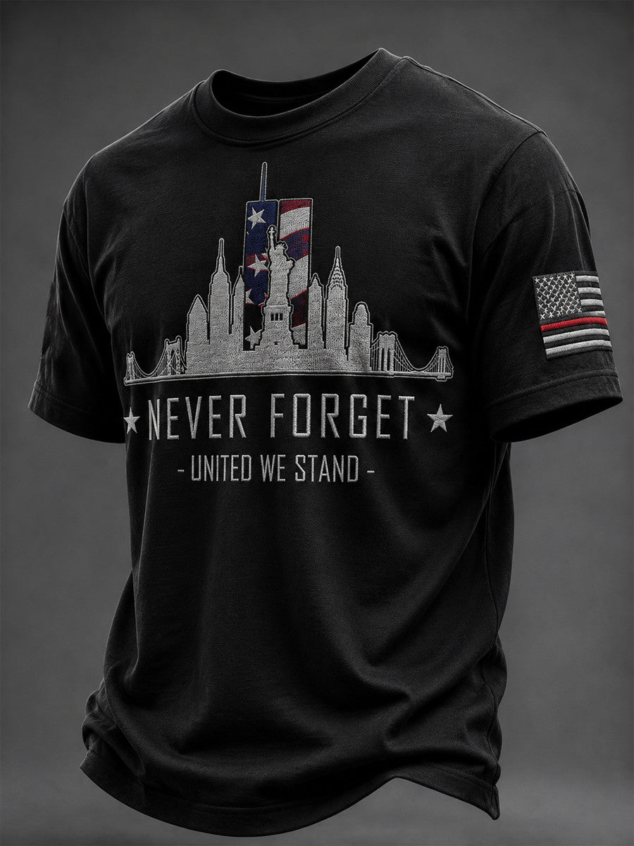 9 11 Never Forget T-Shirt 25th Anniversary Memorial Shirt Patriotic Gifts For Dad