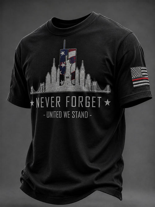 9 11 Never Forget T-Shirt 25th Anniversary Memorial Shirt Patriotic Gifts For Dad