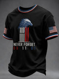 9 11 25Th Anniversary Never Forget Eagle T-Shirt 911 Commemorative Apparel Gift For Patriots