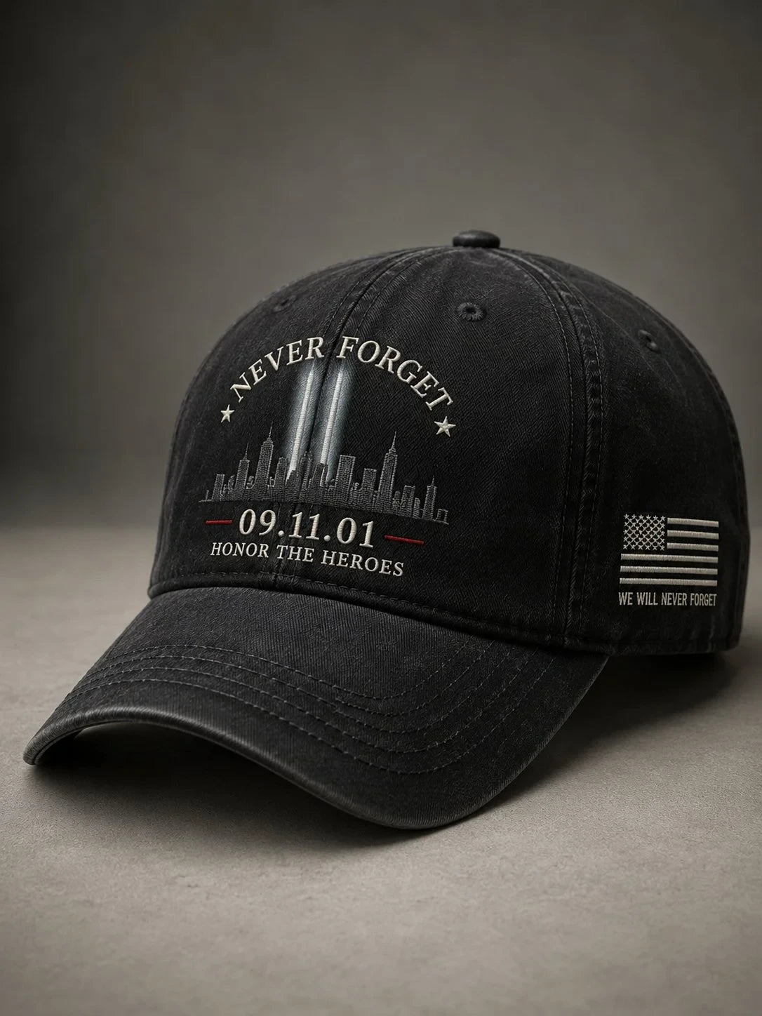 In Memory Of 9 11 Victims Hat 911 25Th Anniversary Never Forget Baseball Cap