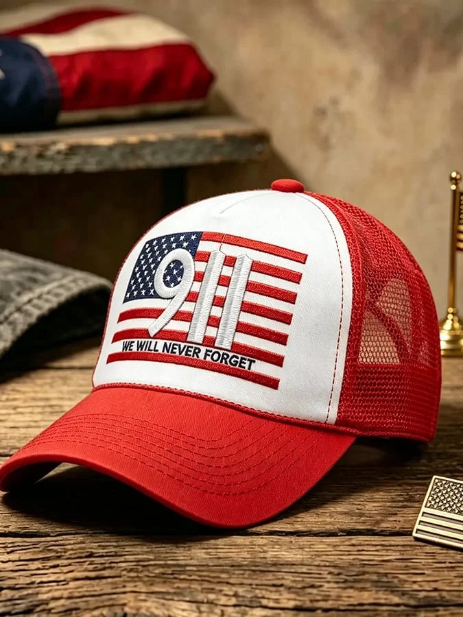 9 11 25Th Anniversary Never Forget Trucker Hat 9 11 Anniversary Merch Best Gift For Husband