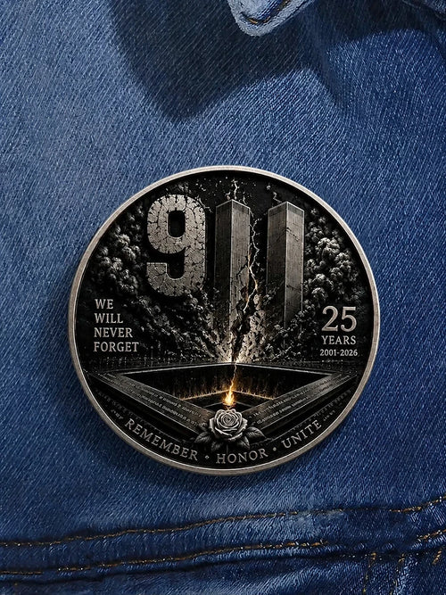 9 11 25Th Anniversary We Will Never Forget Button 911 Tribute Merch Memorial Gift Ideas