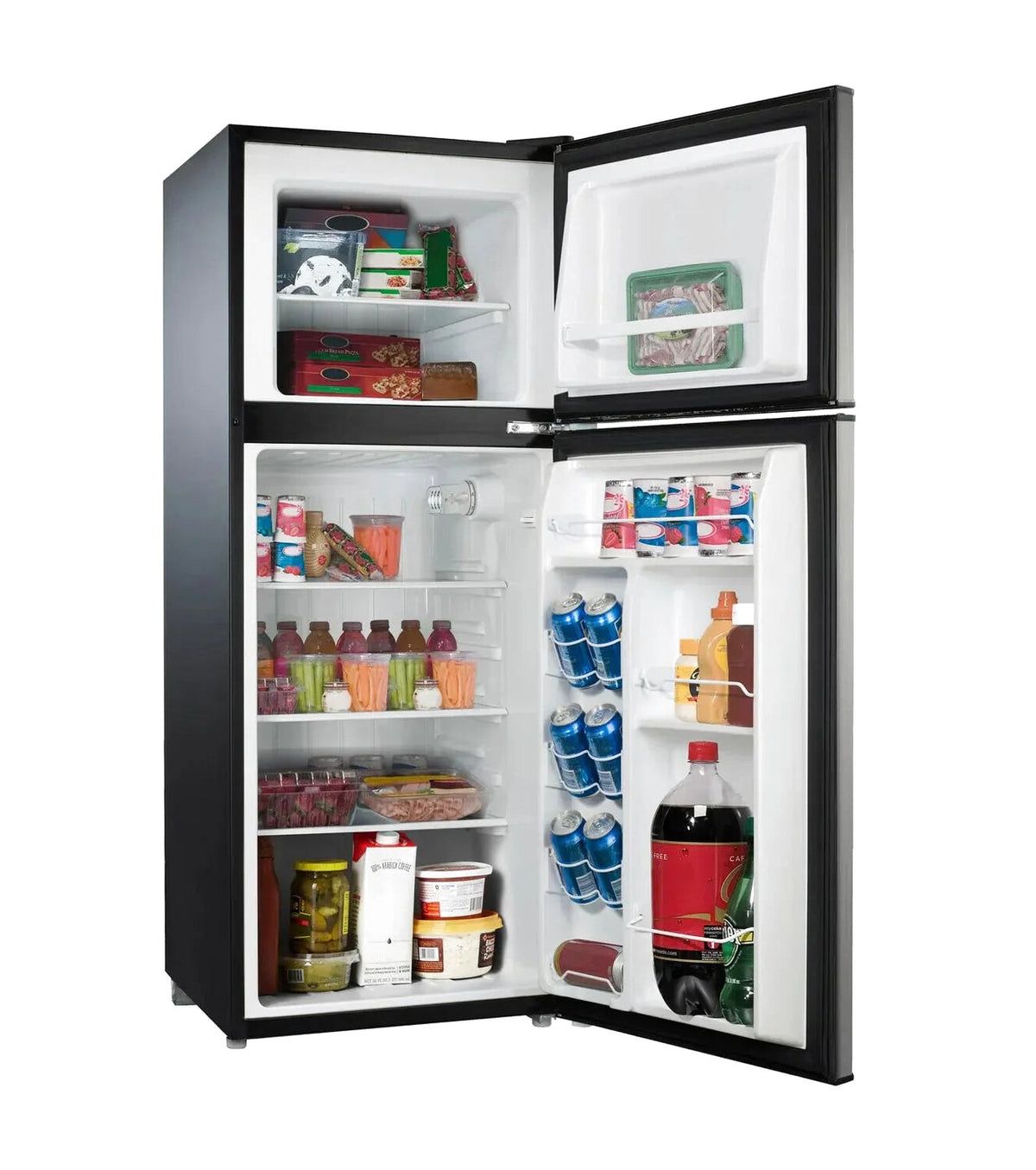 Galanz 4.6 Cu Ft Two Door Mini Refrigerator With Freezer, Stainless Steel - GL46TS5E