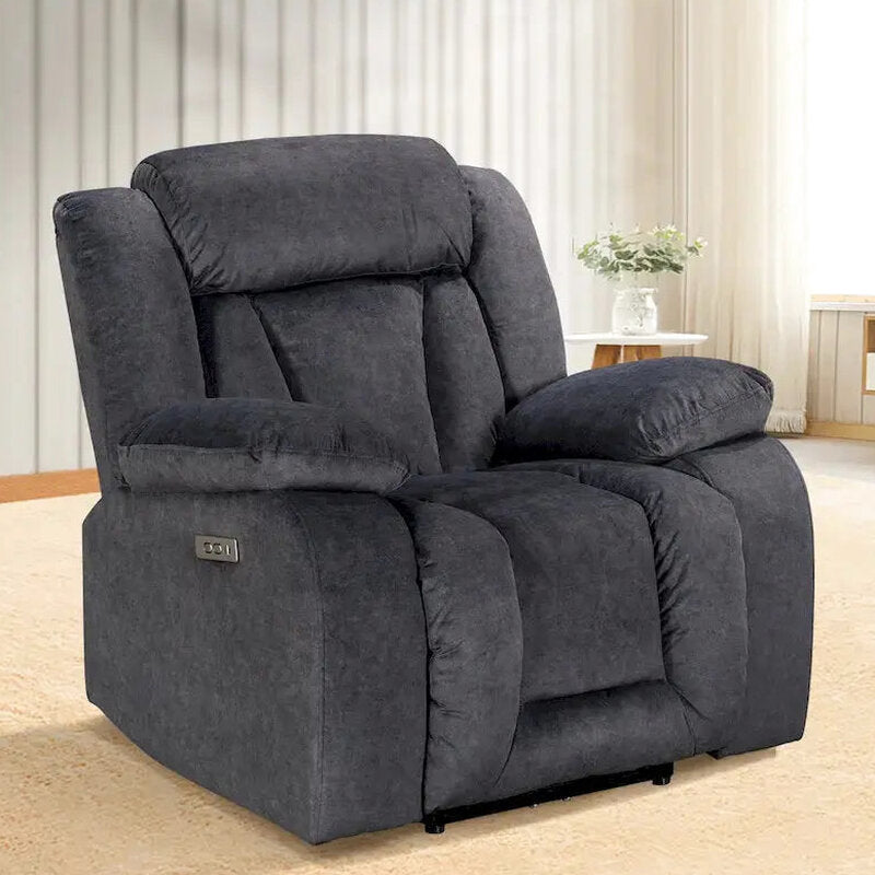 Heated Massaging Recliner Chair, 65L x 37W x 41H