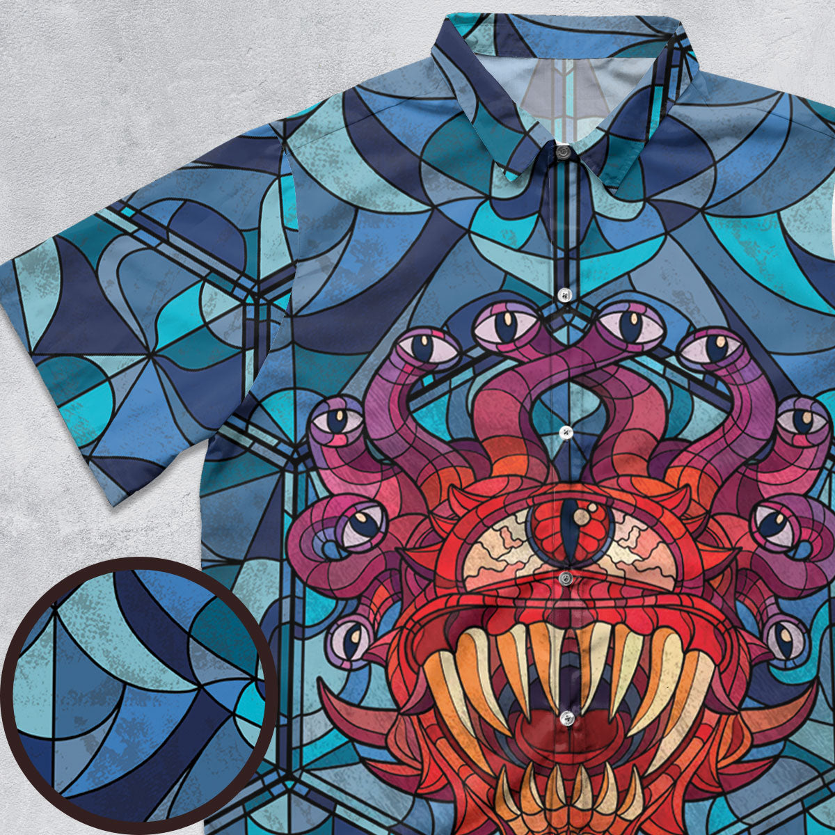 Stained Glass Monster RPG Button Down Shirt