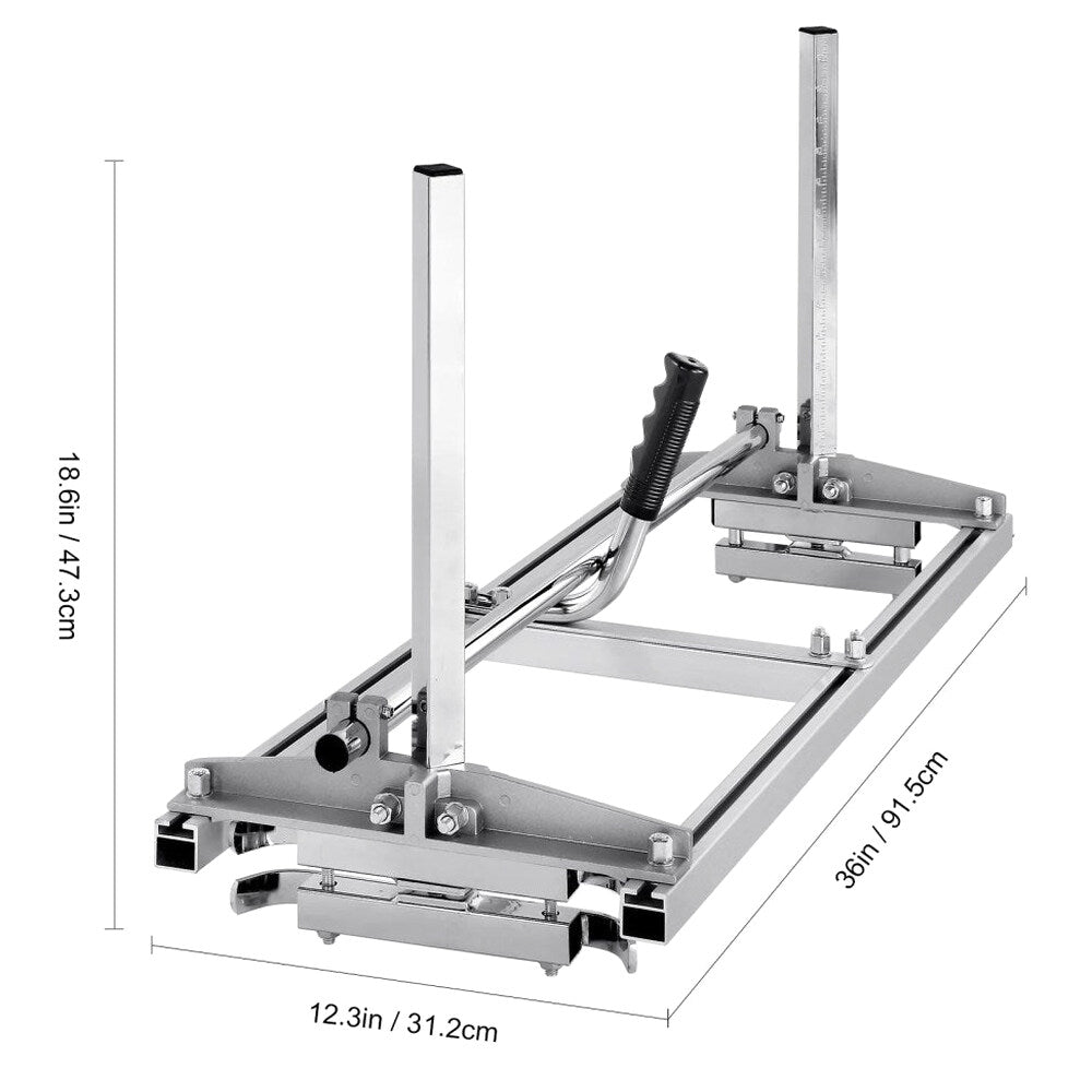 VEVOR Chainsaw Mill, Galvanized Steel, 14-36 in Guide Bar, 0.2-11.81 in Cutting Thickness