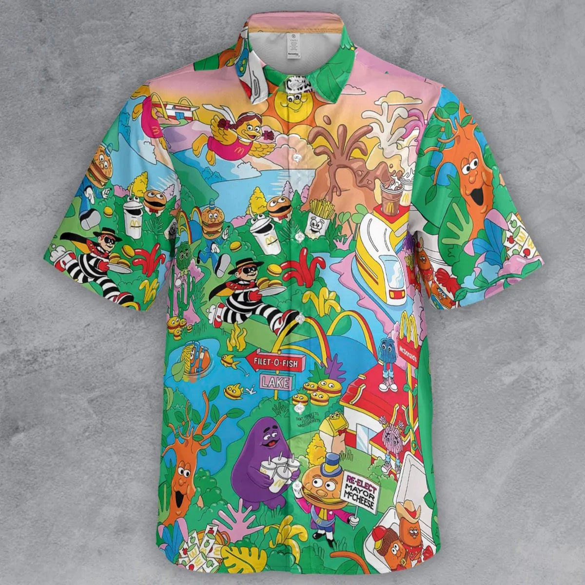 Foodland Mcdonaldland Button Down Shirt