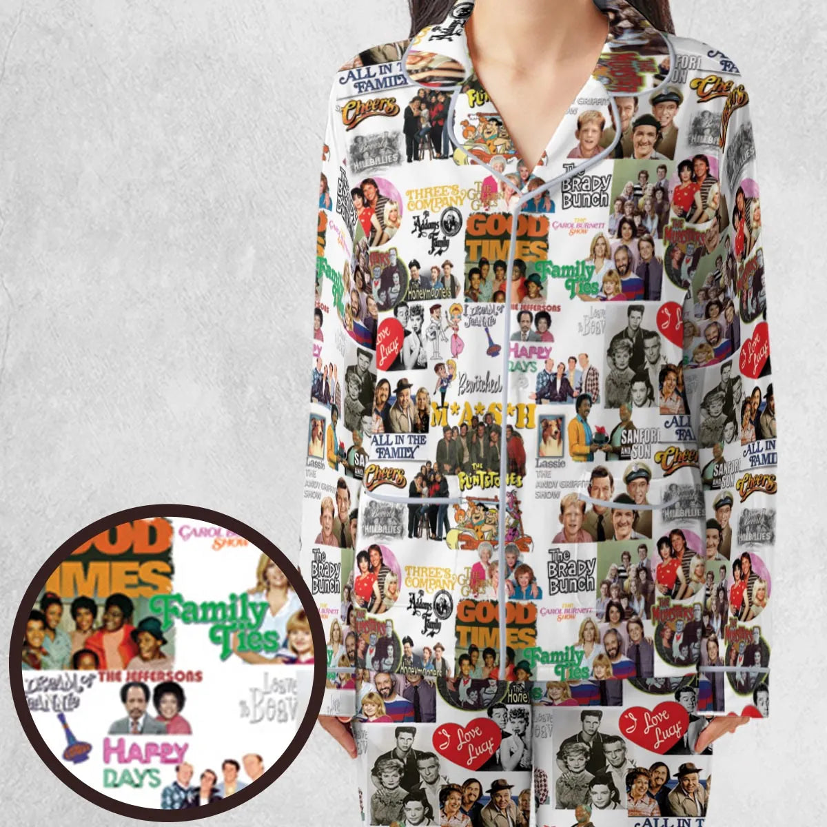 Stuck in the 80s Famous Sitcom Pajamas Set