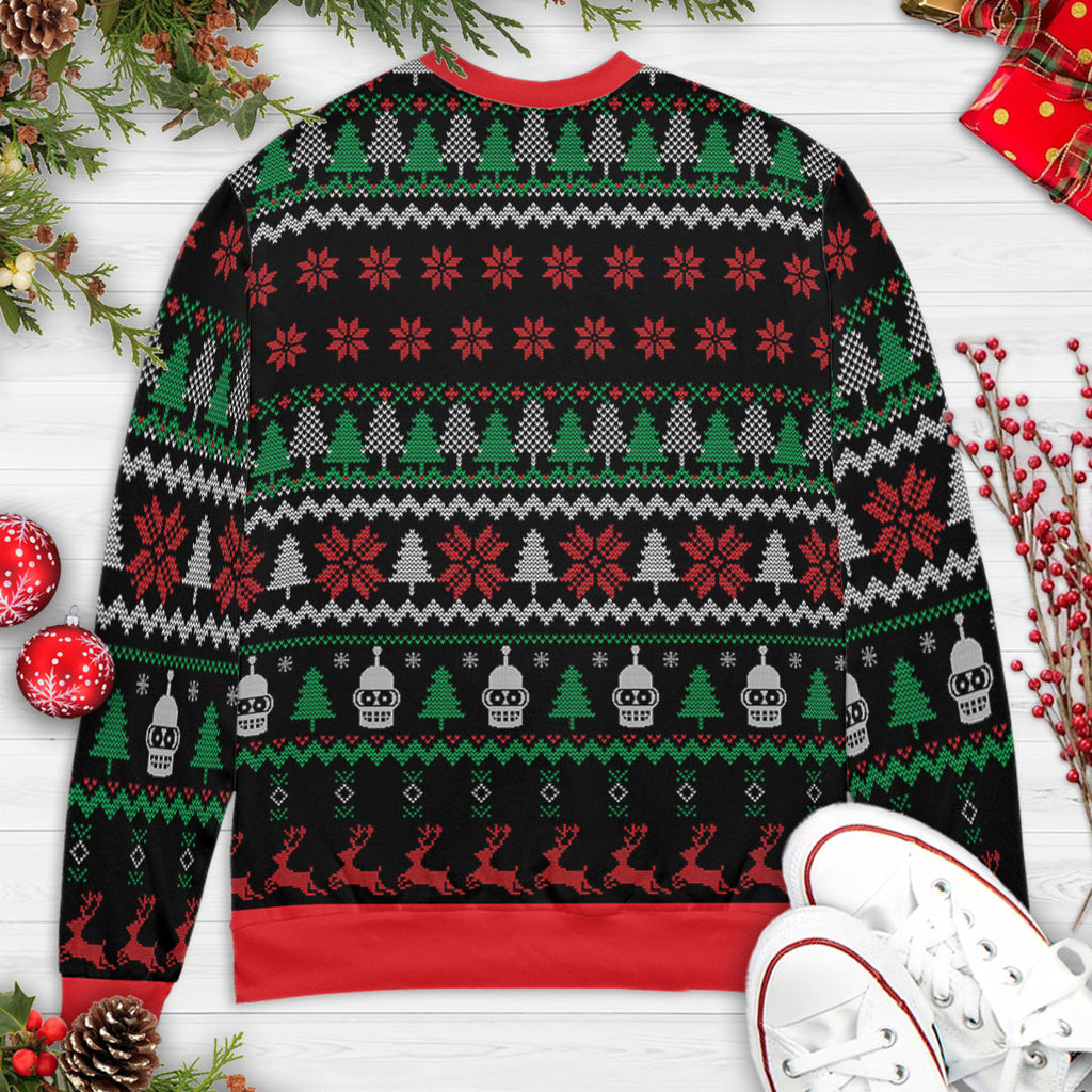 Ya Filthy Animal Futurama Ugly Christmas Sweatshirt