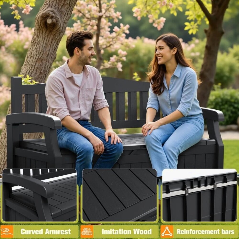 Devoko 82 Gallon Outdoor Storage Bench And Deck Box