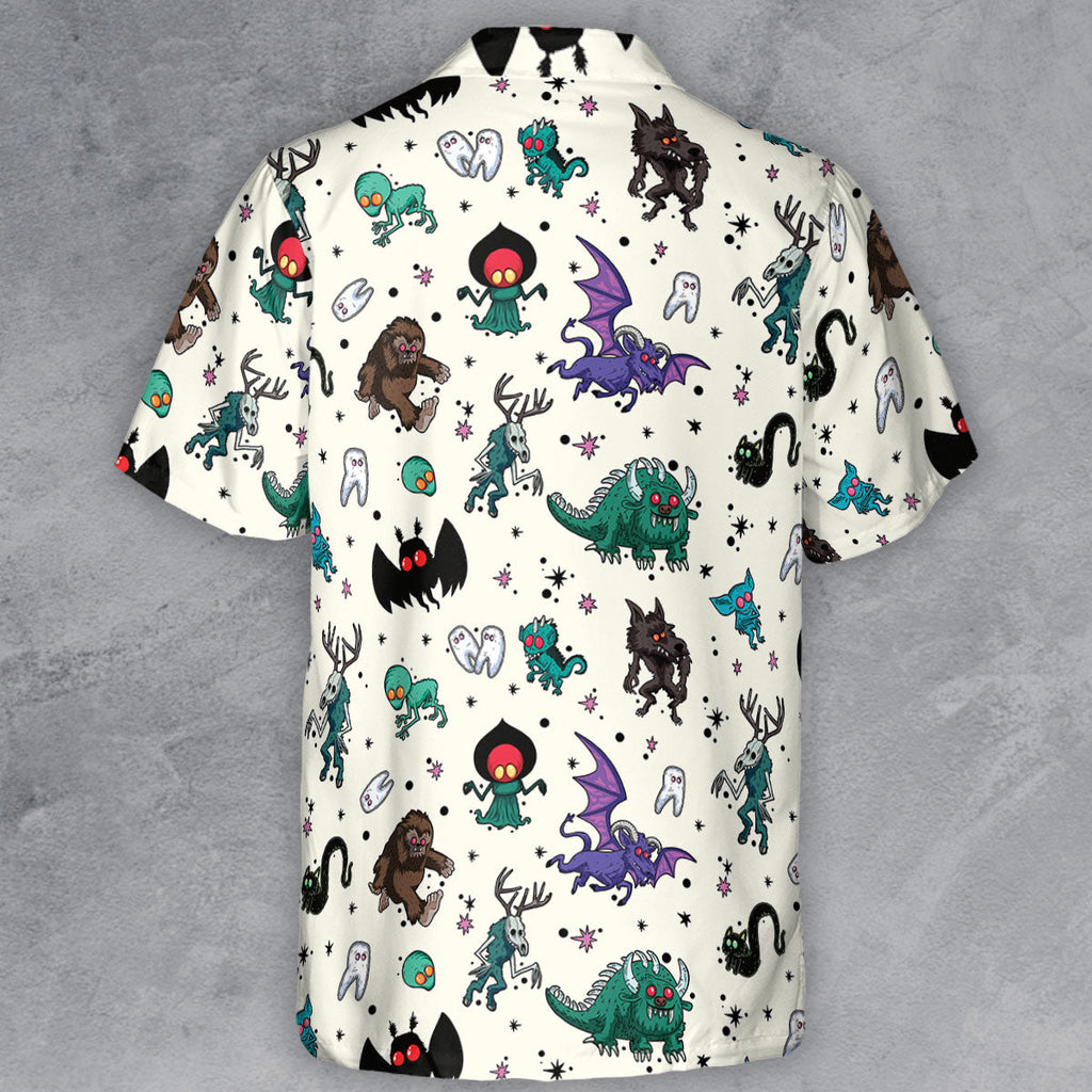 Cryptids of the Americas Cryptozoology Cryptids Monster Button Down Shirt