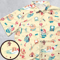 Ren and Stimpy Pattern Button Down Shirt
