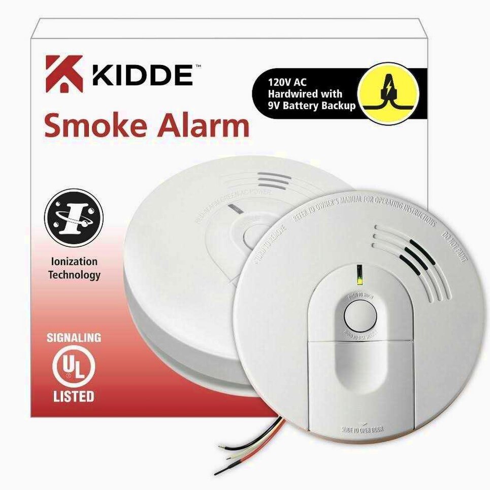 Kidde Hardwire Ionization Smoke Alarm With 9V Battery Backup - I4618