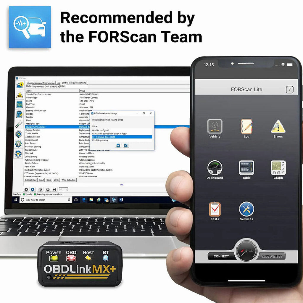 OBDLink Bluetooth OBD Scanner for iPhone, Android and Windows - MX+